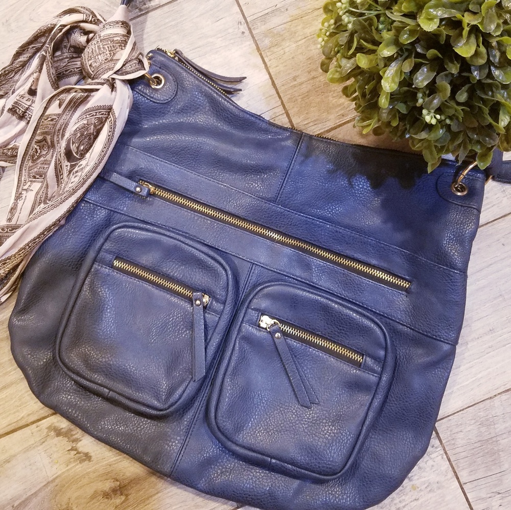 Ei8ght by under one sky navy hobo handbag purse